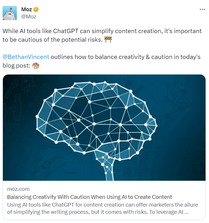 create content with ai with caution